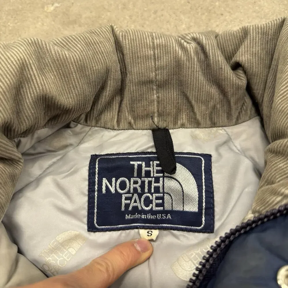 Vintage 70s The North Face TNF Goose Down Puffer Jacket Mens Sz Small Navy Blue